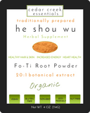 Fo-ti Root Extract Powder Organic - He Shou Wu 20:1 Botanical Extract Concentrate - Cured