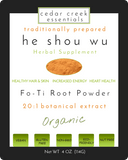 Fo-ti Root Extract Powder Organic - He Shou Wu 20:1 Botanical Extract Concentrate - Cured