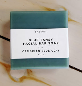 Blue Tansy with Cambrian Blue Clay Facial Cleansing Bar