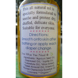 All Natural Nourishing Organic Baby Oil, Baby Massage Oil, Diaper Bag, Baby Shower, Bath Oil-Cedar Creek Essentials