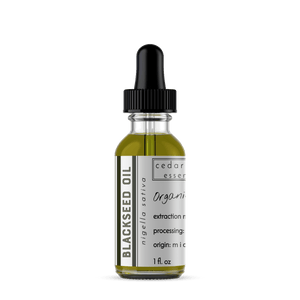Organic Black Seed Oil - Black Cumin Oil - Nigella sativa - Cold Pressed Virgin - Cedar Creek Essentials