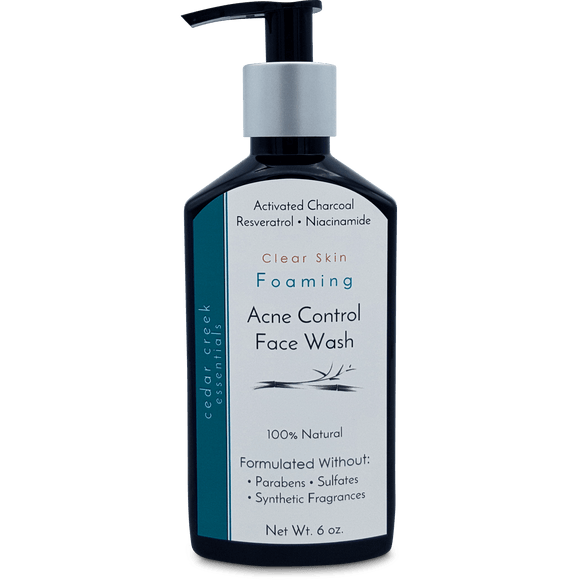 Acne Control Face Wash with Activated Charcoal & Resveratrol - Natural Skin Care - Cedar Creek Essentials