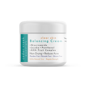 Clear Skin Balancing Cream Acne Treatment- Natural Skincare - Cedar Creek Essentials