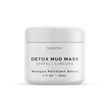 Organic Detox Mud Clay Face Mask with Sandalwood & Turmeric - Acne Treatment