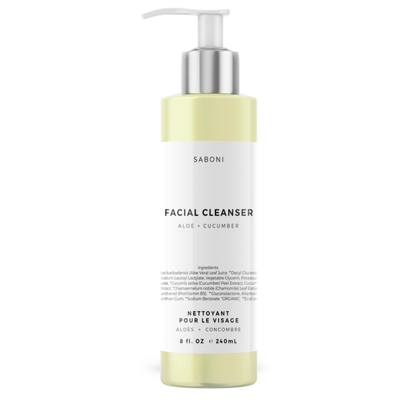 Organic Aloe and Cucumber Foaming Face Wash for Sensitive to Normal Skin